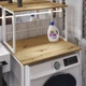 Стеллаж полка Бафрум 402 Ferrum-decor для стиральной машины 133,5x70,5x60,5 Белый металл ДСП Дуб Артизан 16 мм (BED40215) - изображение 7