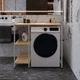 Стеллаж полка Бафрум 405 Ferrum-decor для стиральной машины 90x101x60,5 Белый металл ДСП Дуб Кремона Торро 16 мм (BED45510) - изображение 4
