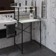 Стеллаж полка Бафрум 402 Ferrum-decor для стиральной машины 133,5x70,5x60,5 Черный металл ДСП Кашемир 16 мм (BED42204) - изображение 3