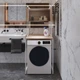 Стеллаж полка Бафрум 404 Ferrum-decor для стиральной машины 178x70,5x60,5 Белый металл ДСП Дуб Сонома 16 мм (BED40411) - изображение 2