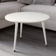 Стіл журнальний круглий OPTIMA 1 ноги на конус Ferrum-decor 450x670x670 Білий метал ДСП Кашемір 16 мм (OPTIM1109) - зображення 7