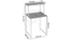 Стеллаж полка Бафрум 402 Ferrum-decor для стиральной машины 133,5x70,5x60,5 Белый металл ДСП Бетон 16 мм (BED40208) - изображение 3