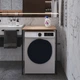 Стеллаж полка Бафрум 401 Ferrum-decor для стиральной машины 90x70,5x60,5 Черный металл ДСП Дуб Сан-Марино 16 мм (BED40105) - изображение 6