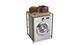 Стеллаж полка Бафрум 401 Ferrum-decor для стиральной машины 90x70,5x60,5 Черный металл ДСП Дуб Сан-Марино 16 мм (BED40105) - изображение 7