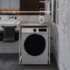 Стеллаж полка Бафрум 401 Ferrum-decor для стиральной машины 90x70,5x60,5 Белый металл ДСП Дуб Кремона Канолло 16 мм (BED41105) - изображение 3