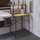 Стелаж полку Бафрум 402 Ferrum-decor для пральної машини 133,5x70,5x60,5 Чорний метал ДСП Дуб Артезіан 16 мм (BED40207) - зображення 1