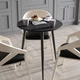 Стол круглый OPTIMA 3 ноги на конус Ferrum-decor 750x670x670 Черный металл ДСП Дуб Каштан Арвадонна 16 мм (OPTIM3303) - изображение 1