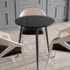 Стол круглый OPTIMA 3 ноги на конус Ferrum-decor 750x670x670 Черный металл ДСП Дуб Каштан Арвадонна 16 мм (OPTIM3303) - изображение 2