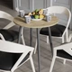 Стіл круглий OPTIMA 4 ноги на конус Ferrum-decor 750x670x670 Чорний метал ДСП Дуб Евок Прибережний 16 мм (OPTIM4402) - зображення 2