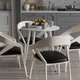 Стол круглый OPTIMA 4 ноги на конус Ferrum-decor 750x670x670 Белый металл ДСП Белый 16 мм (OPTIM4008) - изображение 2