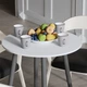 Стіл круглий OPTIMA 4 ноги на конус Ferrum-decor 750x670x670 Чорний метал ДСП Білий 16 мм (OPTIM4000) - зображення 2