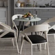 Стол круглый OPTIMA 4 ноги на конус Ferrum-decor 750x670x670 Черный металл ДСП Кашемир 16 мм (OPTIM4404) - изображение 3