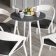 Стіл круглий OPTIMA 4 ноги на конус Ferrum-decor 750x670x670 Білий метал ДСП Сосна Кембра 16 мм (OPTIM4015) - зображення 1