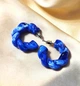 Жіночі сережки Кручені кільця Акрил jewelry Сині - зображення 5