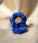 Жіночі сережки Кручені кільця Акрил jewelry Сині - зображення 6