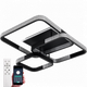 Светильник LED потолочный LUMINARIA AKRILIKA SQUARE 130W 4S BLACK/CLEAR 220V IP20 люстра с пультом ДУ - изображение 1