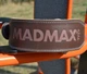 Пояс для важкої атлетики MadMax шкіряний M коричневий 10 см - зображення 3