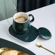 Чашка керамическая Lucky на платформе с подогревом с крышкой и ложкой 380ml Green (3_05627) - изображение 7