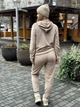Женский велюровый спортивный костюм, цвет песочный, 62 - изображение 4