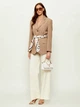 Сумка кросс-боди через плечо женская из искусственной кожи маленькая Guess Libby 2 Comp Satchel HWGG99-12200-OFF Off White (198659053505) - изображение 3