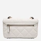 Сумка кросс-боди через плечо женская из искусственной кожи маленькая Guess Libby 2 Comp Satchel HWGG99-12200-OFF Off White (198659053505) - изображение 4