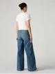 Джинсы Baggy женские Levi`s 728 High Rise Wide Leg Lightweight Jeans 0039B-0007 27-32 Темно-синие (5401187706948) - изображение 6