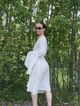 Пляжна накидка-халат на запах з поясом Honey Fashion Accessories S білий (6-97) - изображение 6