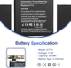Усиленный аккумулятор BND A1713 A1708 для MacBook Pro 13 (2016-2020) батарея высокой емкости 4781 mAh с инструментами - изображение 2