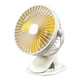 Вентилятор F002 на прищепке аккумуляторный с регулировкой скорости 2in1 White/Yellow - изображение 1
