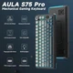 Ігрова механічна клавіатура AULA S75 Pro Чорна, 81 клавіша, RGB-підсвітка, бездротова, Hot Swap, 75%, механічна клавіатура для ПК - зображення 2