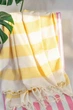 Пляжное полотенце большое для пляжа Riviera Lemon 100х180 см пляжная подстилка на море в басейн желтая - изображение 4