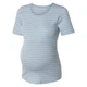 Футболка для вагітних в рубчик для жінки Esmara LYCRA® 442774_435031_ L блакитний - зображення 1