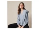 Блузка з рюшами для жінки Esmara Lyocel (TENCEL™) 468965 36(S) блакитний - зображення 2