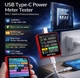 Цифровий USB Тестер WITRN K2 INA237 4-48V 0-6A (10A max) 240W PD3.1 Display 1.54" порти 3хTypeC Red (44923) - зображення 3