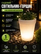 Вуличний світильник садовий горщик квітковий на сонячній зарядці з LED підсвічуванням декоративний світильник для саду та двору з 4 світлодіодами - зображення 1