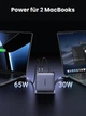 Сетевое зарядное устройство UGREEN Nexode USB C Charger 100W 5-Port GaN Power Supply Multiple PD Charger Space Gray (X563) - изображение 4