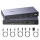 KVM-переключатель Ugreen 8K@60Hz Displayport KVM Switch, DP 1.4 KVM Switcher Support 4K@240Hz, 4 Port USB Grey (CM695) - изображение 1