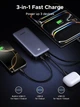 Зовнішній акумулятор повербанк UGREEN Power Bank Nexode Power Bank 20000 mAh 45 W з вбудованим кабелем Grey (PB536) - зображення 5