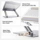 Универсальная подставка для ноутбука UGREEN Laptop Stand 10-17.3" алюминиевая Silver (LP866) - изображение 4