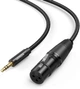 Микрофонный кабель Ugreen jack 3.5 мм - XLR для микрофона Microphone Cable 1 м Black (AV182) - изображение 1