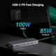 Док-станция UGREEN Revodok Pro 313 с тремя дисплеями 13-в-1, USB-C HDMI PD100W USB-A Grey (CM681) - изображение 5