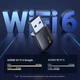 Wi-Fi адаптер UGREEN USB WIFI адаптер для ПК 5GHz/2.4GHz Black (AX900) - изображение 2