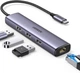 USB-концентратор UGREEN USB C Hub Ethernet гигабитный сетевой адаптер USB C с портом RJ45 LAN Grey (CM475) - изображение 1