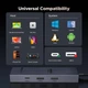 USB-концентратор UGREEN Revodok Pro 6in1 USB C Hub Gigabit Ethernet Adapter with 4K 60Hz HDMI, 100W PD 10Gbps USB A & C Gray (CM828) - зображення 7