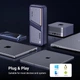 Зовнішній корпус для жорсткого диска UGREEN 40Gbps M.2 NVMe Enclosure with Cooling Fan, Anti-Drop SSD Enclosure Grey (CM642) - зображення 6