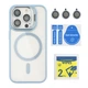 Чохол Premium TPU+PC+Metal Stand Case with MagSafe and Camera Lenses для iPhone 14 Pro Blue - изображение 2