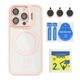 Чохол Premium TPU+PC+Metal Stand Case with MagSafe and Camera Lenses для iPhone 14 Pro Pink - зображення 2