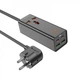 Сетевой фильтр Hoco AC10A 2500 Вт 2 USB 1 розетка 2 Type-C зарядка 65 Вт 1.5 м черный - изображение 1