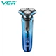Электробритва VGR V-313, роторная, IPX7, синяя - изображение 2
