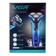 Электробритва VGR V-313, роторная, IPX7, синяя - изображение 3